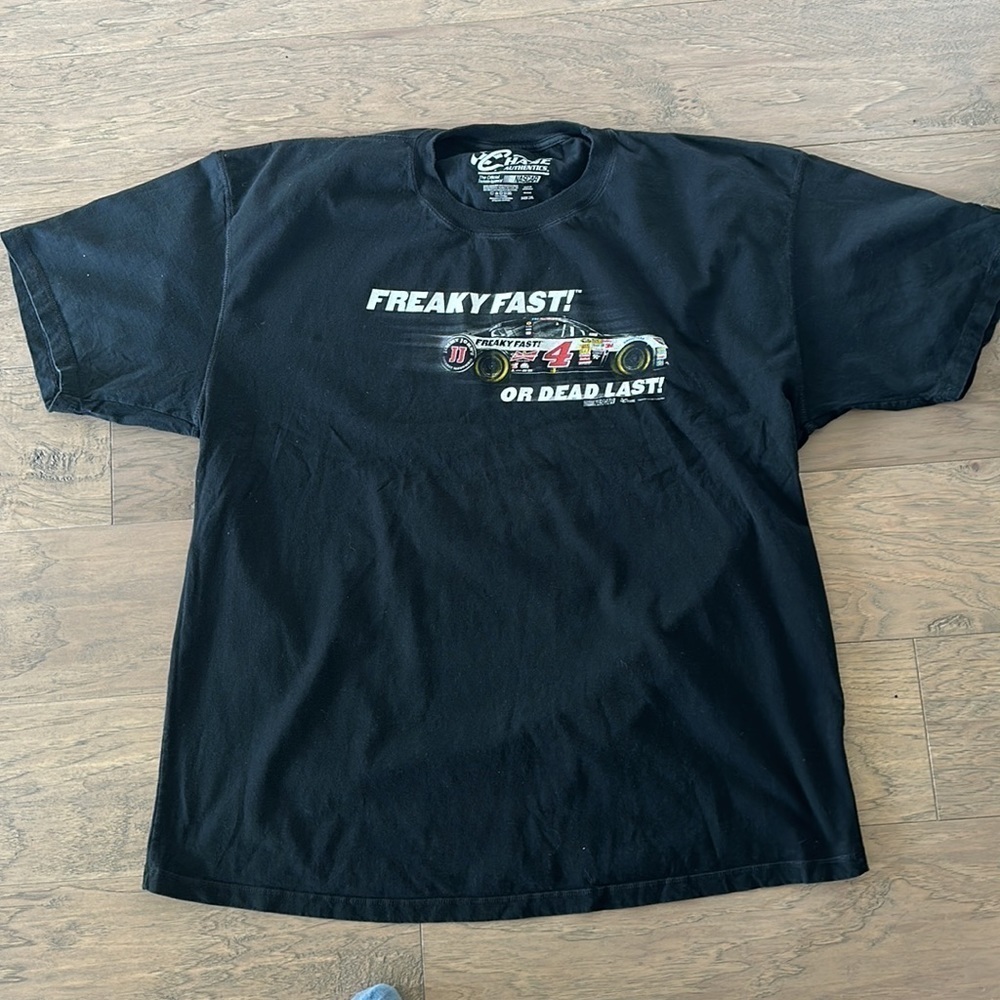 Chase Authentic’s NASCAR freaky fast Jimmy John’s, black graphic cotton T-shirt - Picture 3 of 4